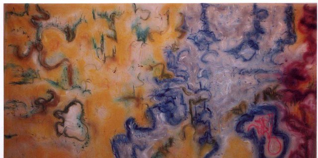 Artist Richard Lazzara. 'Rivers Of Consciousness' Artwork Image, Created in 1989, Original Pastel. #art #artist