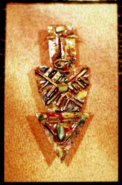 Richard Lazzara  'Shaman Pin Ornament ', created in 1989, Original Pastel.