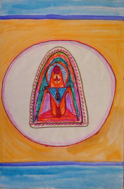Artist Richard Lazzara. 'Shiva Icon' Artwork Image, Created in 1995, Original Pastel. #art #artist