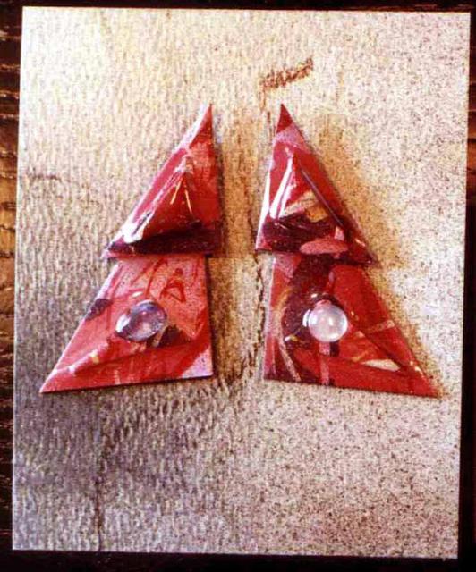 Artist Richard Lazzara. 'Spells Ear Ornaments' Artwork Image, Created in 1989, Original Pastel. #art #artist