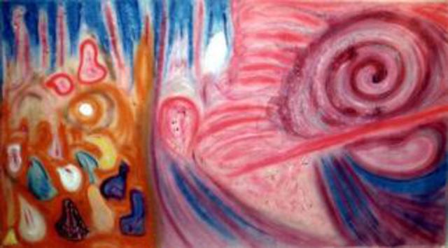 Artist Richard Lazzara. 'Spiral Gifts' Artwork Image, Created in 1990, Original Pastel. #art #artist