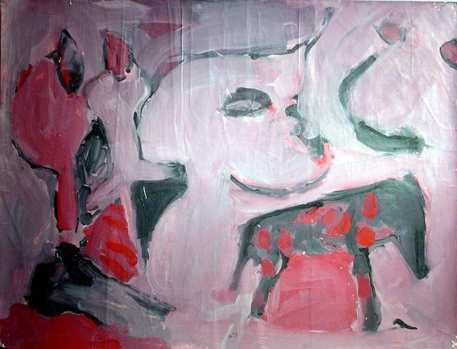 Artist Richard Lazzara. 'Spotted Swine' Artwork Image, Created in 1972, Original Pastel. #art #artist