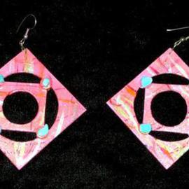 square in a circle ear ornaments By Richard Lazzara