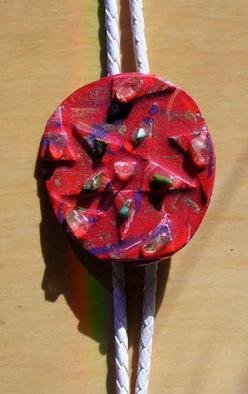 Richard Lazzara: 'star disc bolo or pin ornament', 1989 Mixed Media Sculpture, Fashion. star disc bolo or pin ornament from the folio LAZZARA ILLUMINATION DESIGN is available at 