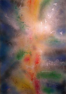 Richard Lazzara: 'stone over the river rushes', 1988 Mixed Media, Inspirational. stone over the river rushes 1988  from the folio 
