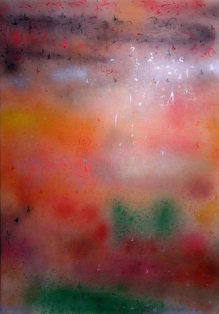 Artist Richard Lazzara. 'Stream Of Mindfullness' Artwork Image, Created in 1988, Original Pastel. #art #artist