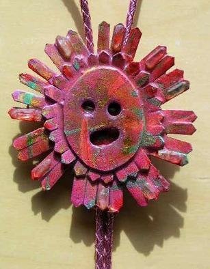Richard Lazzara: 'sun speak bolo or pin ornament', 1989 Mixed Media Sculpture, Fashion. sun speak bolo or pin ornament from the folio LAZZARA ILLUMINATION DESIGN is available at 