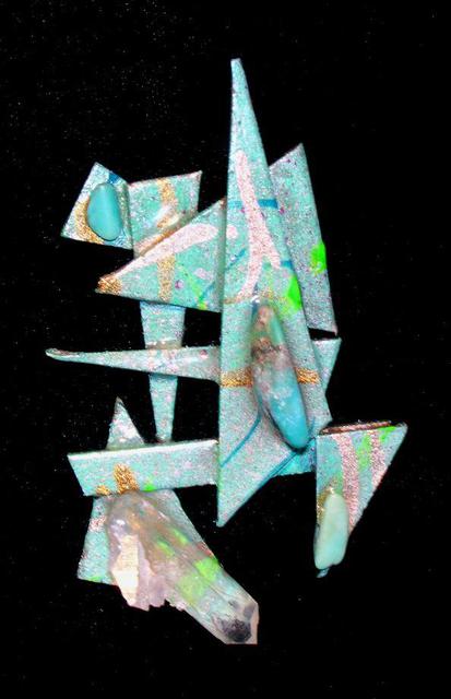 Artist Richard Lazzara. 'Synergy Pin Ornament' Artwork Image, Created in 1989, Original Pastel. #art #artist