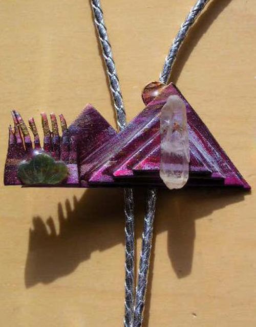 Richard Lazzara  'Taos Mountain Bolo Or Pin Ornament', created in 1989, Original Pastel.