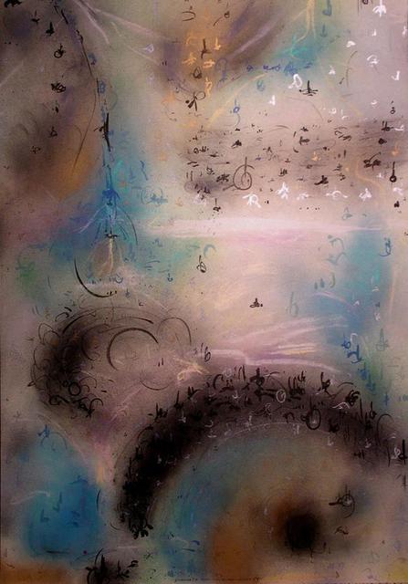 Richard Lazzara  'The River Washes', created in 1988, Original Pastel.