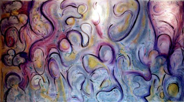 Artist Richard Lazzara. 'Thought Bubbles' Artwork Image, Created in 1992, Original Pastel. #art #artist
