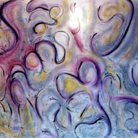 Richard Lazzara: 'thought bubbles', 1992 Acrylic Painting, Culture. Artist Description: thought bubbles by Richard Lazzara is from the 