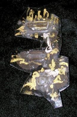 Richard Lazzara: 'three crystal peaks pin ornament', 1989 Mixed Media Sculpture, Fashion. three crystal peaks pin ornament from the folio LAZZARA ILLUMINATION DESIGN is available at 