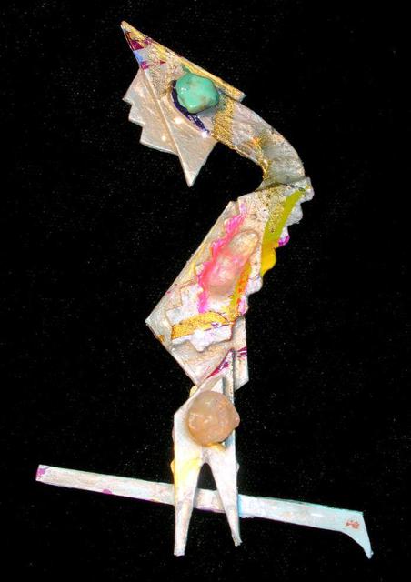 Richard Lazzara  'Treebird Pin Ornament', created in 1989, Original Pastel.