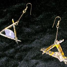 triangle swings ear ornaments By Richard Lazzara