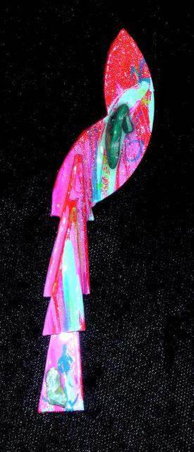 Artist Richard Lazzara. 'Upstanding Pin Ornament' Artwork Image, Created in 1989, Original Pastel. #art #artist