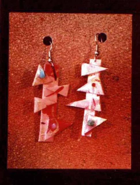 Richard Lazzara  'Valves Ear Ornaments', created in 1989, Original Pastel.