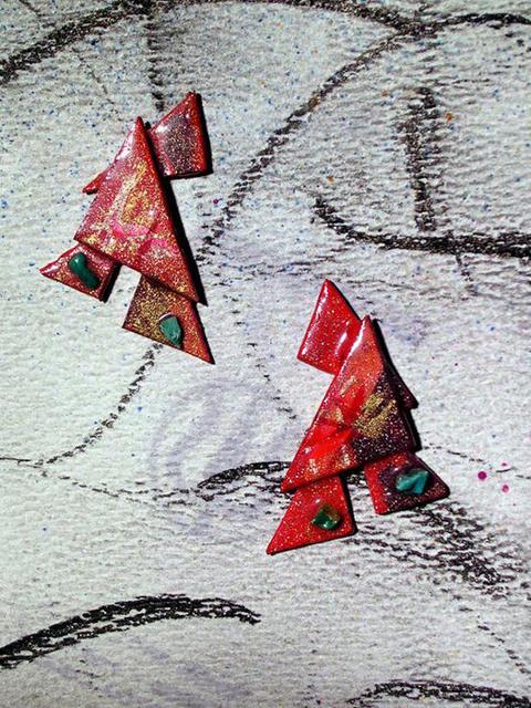 Richard Lazzara  'Walking Red Toys Ear Ornaments', created in 1989, Original Pastel.