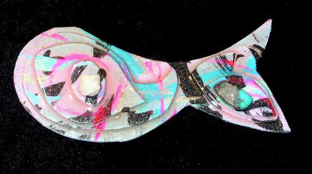 Richard Lazzara  'Whale Of Idea Pin Ornament', created in 1989, Original Pastel.
