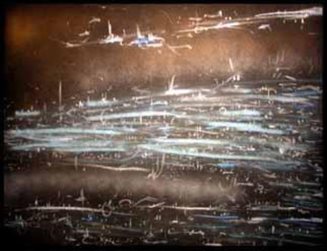 Artist Richard Lazzara. 'When Your Mind Is Falling Apart' Artwork Image, Created in 1985, Original Pastel. #art #artist