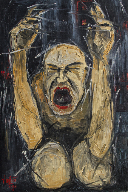 Artist Andrei Sido. 'Cry' Artwork Image, Created in 2001, Original Painting Acrylic. #art #artist