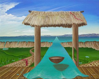 Sharon Ebert: 'Kava Flow', 2007 Acrylic Painting, Surrealism.  Kava. . . the traditional drink of many South Pacific countries.  Relaxation at it's best. ...