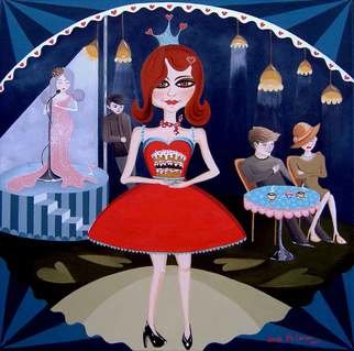Sheila Mccarron: 'Queen of Tarts', 2010 Acrylic Painting, Figurative.     Acrylic on Canvas   ...