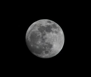 Shelley Catlin: 'Moon', 2014 Digital Photograph, Astronomy.    Full moon, metallic paper, shiny, small size  ...