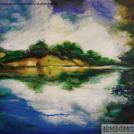 Shelly Leitheiser: 'Convergence', 2013 Acrylic Painting, Landscape. Artist Description:  This is an impressionistic dreamy landscape created by rubbing the paint into the canvas. The subject is the merging of the Mopan and Macal rivers in western Belize, where I photographed this in 2012. ...