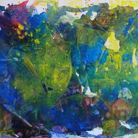 Azhar Shemdin: 'Foliage', 2011 Acrylic Painting, Abstract Landscape. Artist Description: Azhar H. Shemdin spent April- May, 2011 in her hometown of Zakho in Iraqi Kurdistan, and created over twenty paintings using liquid acrylics and resist on stretched canvas. This collection is called The Zakho Series. ...