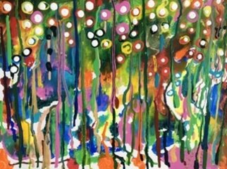 Azhar Shemdin: 'flowers in a forest', 2021 Reproduction Artwork, Expressionism. Reproduction of an acrylic painting on canvas paper. ...