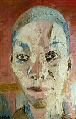 Dan Shiloh: 'Portrait of Michaela Coel', 2023 Acrylic Painting, Portrait. Portrait of actress Michaela Coel...