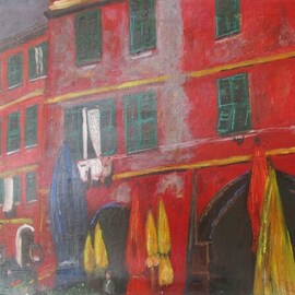 Dan Shiloh: 'cinque terra italy', 2023 Acrylic Painting, Cityscape. Artist Description: An old building in of the towns of Cinque Terra Italy...