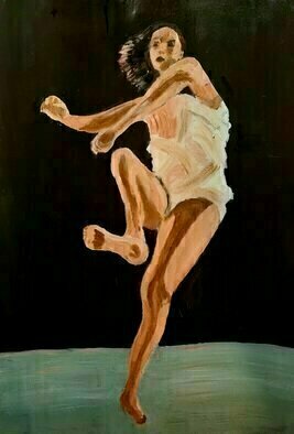 Dan Shiloh: 'dancer', 2023 Acrylic Painting, Dance. Dancer ...