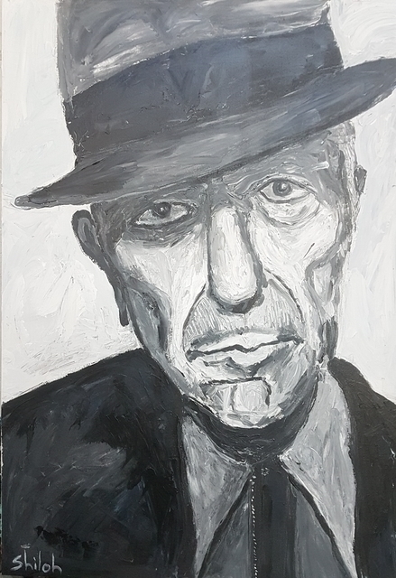 Artist Dan Shiloh. 'Homage To Leonard Cohen' Artwork Image, Created in 2018, Original Sculpture Stone. #art #artist