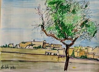 Dan Shiloh: 'malta', 2023 Tempera Painting, Landscape. Malta harbor...