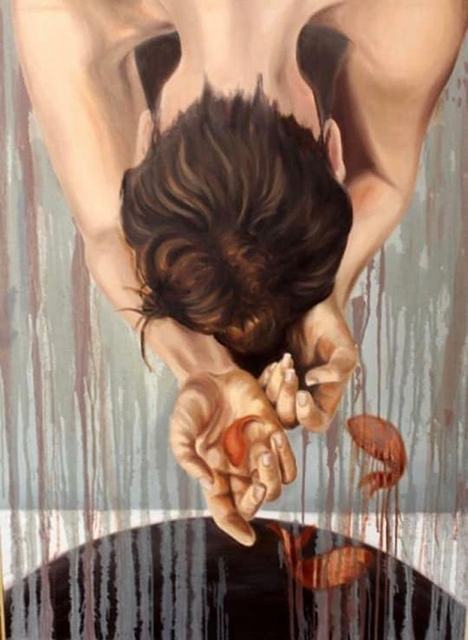 Artist Shima Ghasemi. 'From Mind Fluid Series' Artwork Image, Created in 2018, Original Painting Oil. #art #artist