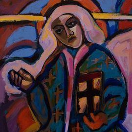 Shirin Moayya: 'nun', 2019 Acrylic Painting, Religious. Artist Description: Painting, Acrylicon Canvas...