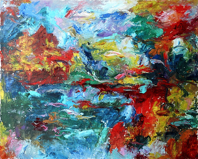 Shkanin Misha  'Lake', created in 2005, Original Painting Oil.