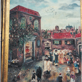 Shoshannah Brombacher: 'A Dutch Jewish wedding', 2002 Oil Painting, Family. Artist Description: This is a painting in the old Dutch tradition of my native country. I admire the Masters of the 17th century, I lived in a house built in 1690 for a while, and from time to time I feel I want to paint in this style. The painting ...