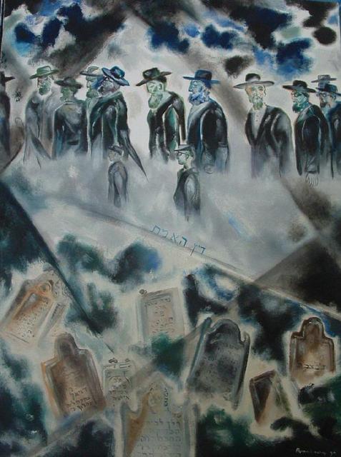 Artist Shoshannah Brombacher. 'A Levaya' Artwork Image, Created in 1995, Original Painting Other. #art #artist