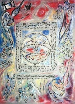 Shoshannah Brombacher: 'Breslov Tikkun', 2003 Calligraphy, Healing. This is a sample of a Breslover Tikkun, of Rebbe Nachman of Breslov ( 10 Psalms which are said daily as a remedy for all kind of problems) . It is personalized and contains somebodys Hebrew name and other personal elements. I have made several tikkunim, and they are all different. Please ...