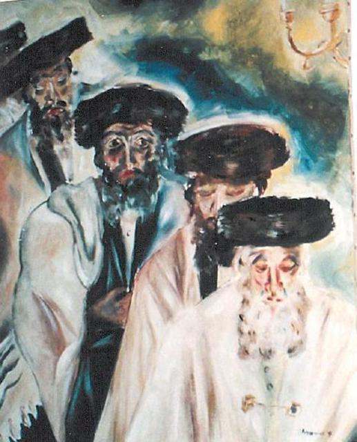 Artist Shoshannah Brombacher. 'Chassidim' Artwork Image, Created in 1996, Original Painting Other. #art #artist