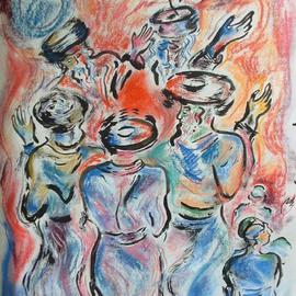 Shoshannah Brombacher: 'Dance', 2003 Other Drawing, Dance. Artist Description: These are Breslover Chassidim dancing in a mystical circle.This picture is featured at Breslov. com, at Breslover Art...