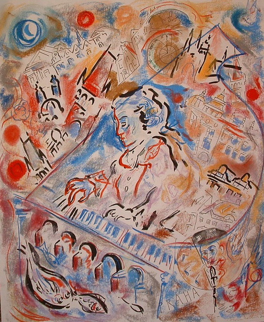 Shoshannah Brombacher  'Mozart In Prague 1', created in 2006, Original Painting Other.