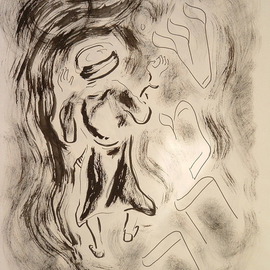 Shoshannah Brombacher: 'Simcha', 2006 Pen Drawing, Dance. Artist Description:  Simcha is joy. ...