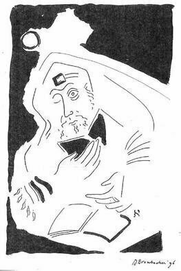 Shoshannah Brombacher: 'Study always', 1996 Pen Drawing, Judaic. I have many black and white drawings wit a variety of subjects, not only Chassidic or Jewish. I like black and white. It is pure. On my travels I often take a sketchpad, india ink and ome quils and brushes. I alo made many illustrations, book covers, invitations and the ...