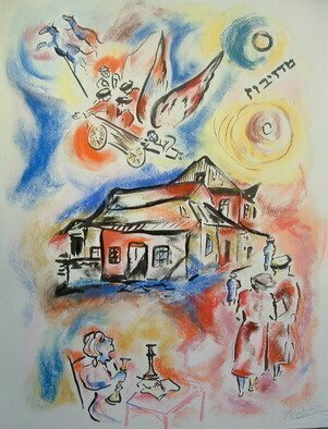 Shoshannah Brombacher: 'The study house of the Besht in Medzhibush', 2006 Pastel, Judaic.  This is the famous Beth haMidrash Study House of the Baal Shem Tov in Medzhibuzh.  This particular work is not available, but contact me, because I have more and make more.  ...