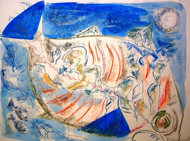 Shoshannah Brombacher  'Yon In The Sea', created in 1995, Original Painting Other.