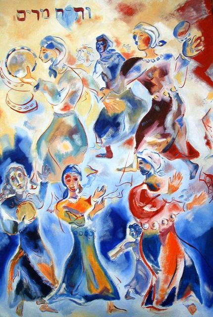 Artist Shoshannah Brombacher. 'Miriam Dancing' Artwork Image, Created in 1997, Original Painting Other. #art #artist